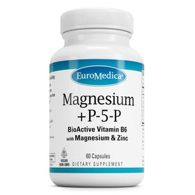EuroMedica Magnésium + P-5-P 60 gélules vue avant avec étiquette