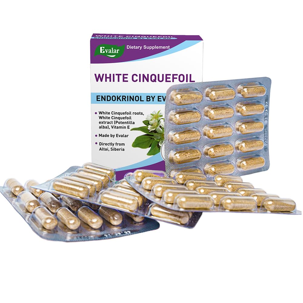 Evalar Endokrinol 60 capsules sur un fond naturel