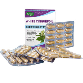 Evalar Endokrinol 60 capsules sur un fond naturel