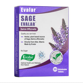 Evalar Salvia officinalis 20 comprimés dissolvables - vue de l'emballage
