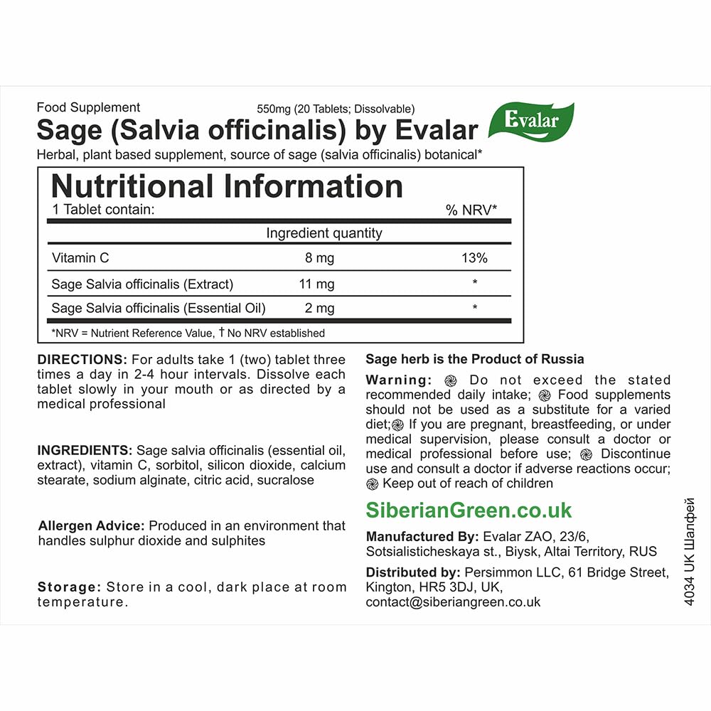 Evalar Salvia officinalis sur un fond neutre pour mise en valeur