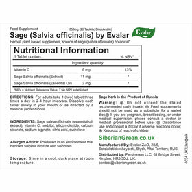 Evalar Salvia officinalis sur un fond neutre pour mise en valeur