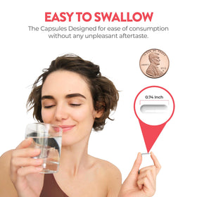 Eve's Cycle Nattokinase 4000 FU avec un verre d'eau