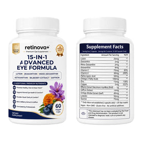 EveLabs Retinova+ 15-en-1 Formule Avancée pour les Yeux - Usage quotidien