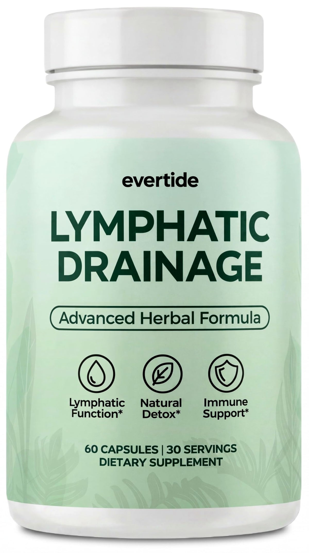 Evertide Complément Drainage Lymphatique 60 capsules vue de face