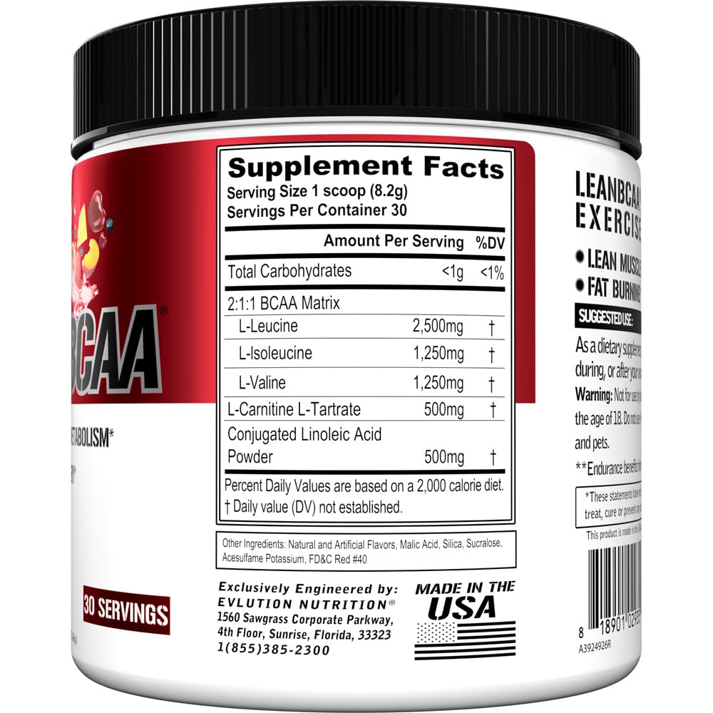 Evlution BCAA Amino Acids poudre avec une cuillère doseuse
