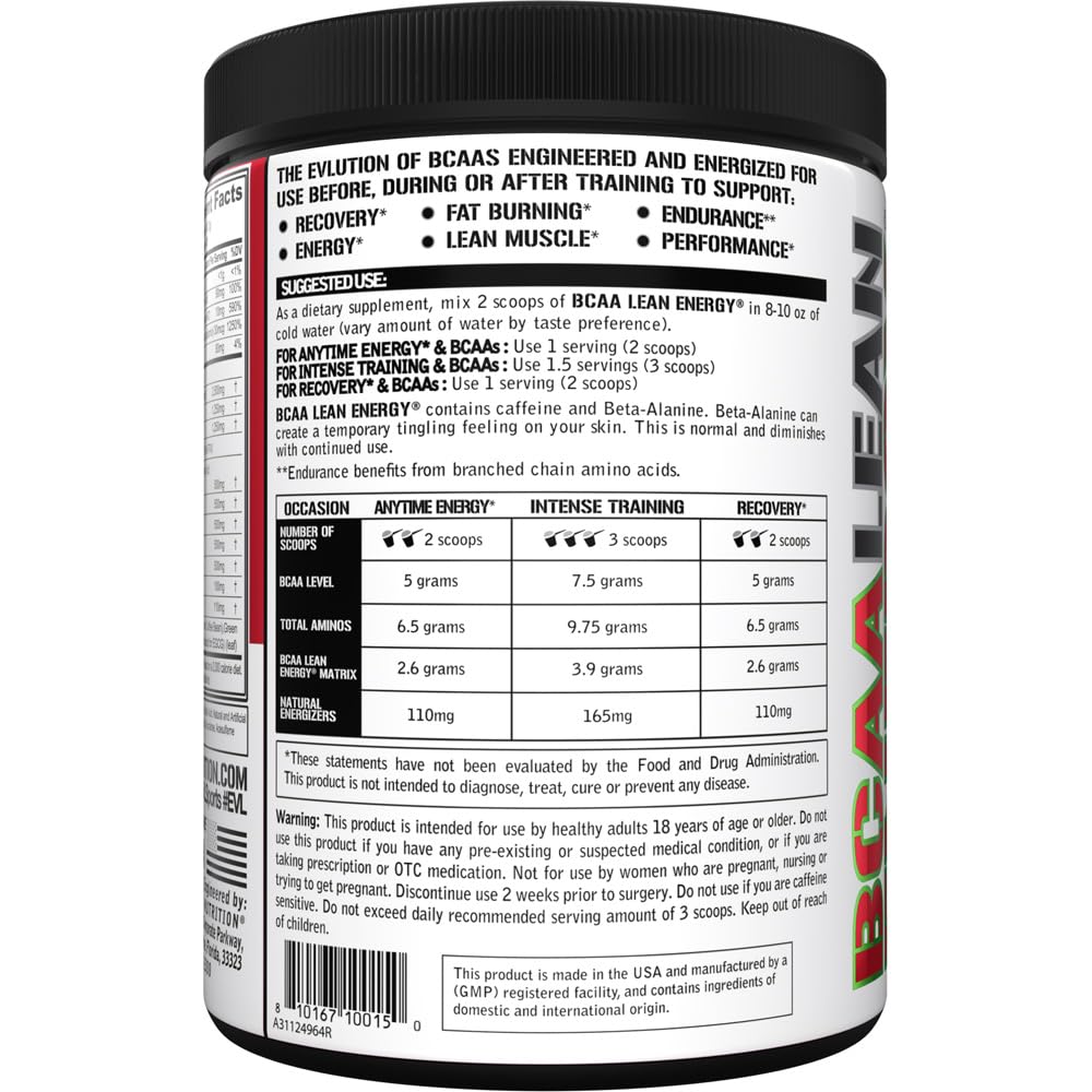 Evlution BCAA Lean Energy Poudre Cerise Limeade 399g en préparation dans un shaker