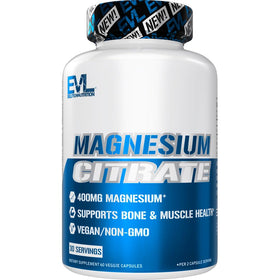 Evlution Citrate de Magnésium 400mg capsules végétales face avant