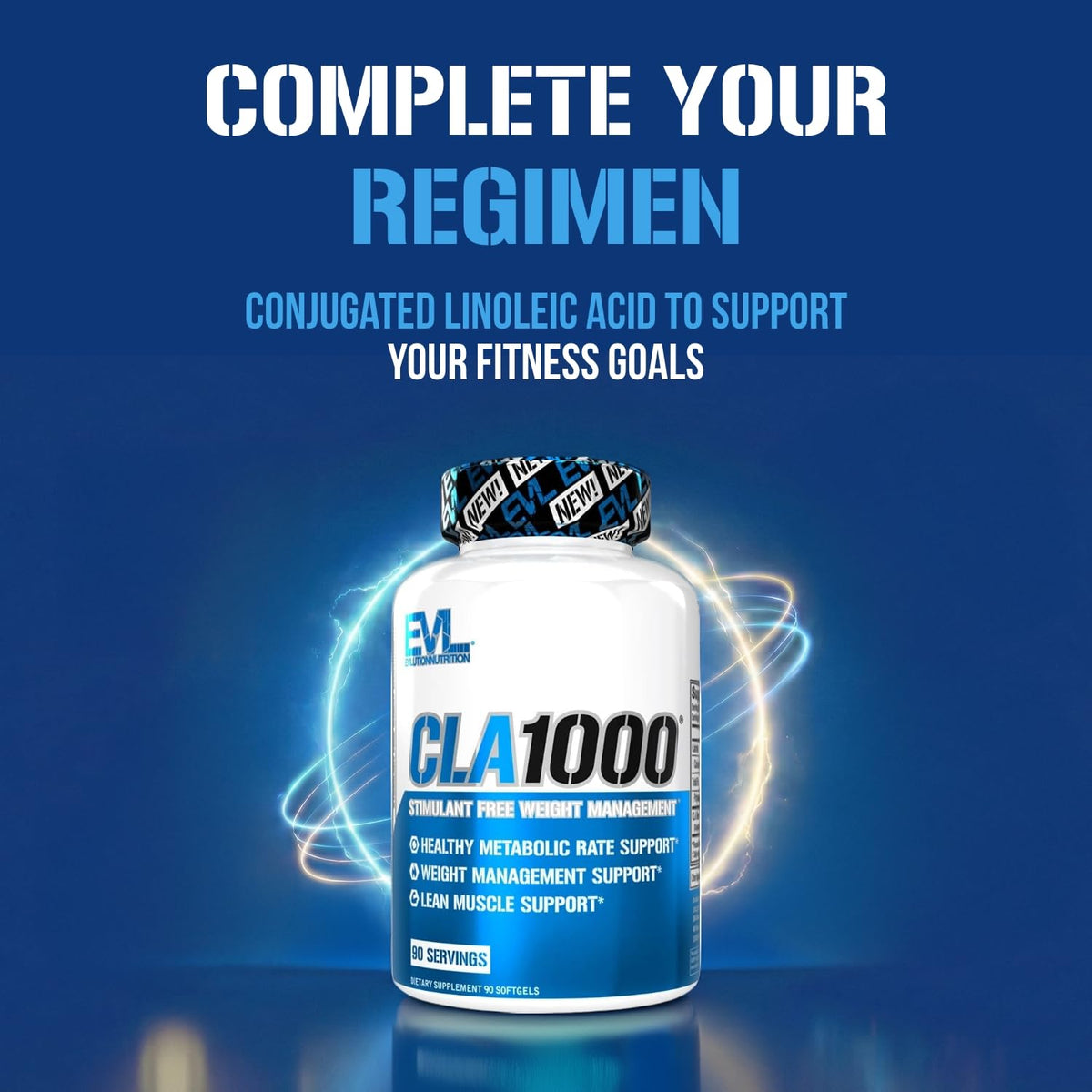 Evlution CLA 1000mg gélules avec accessoires de fitness