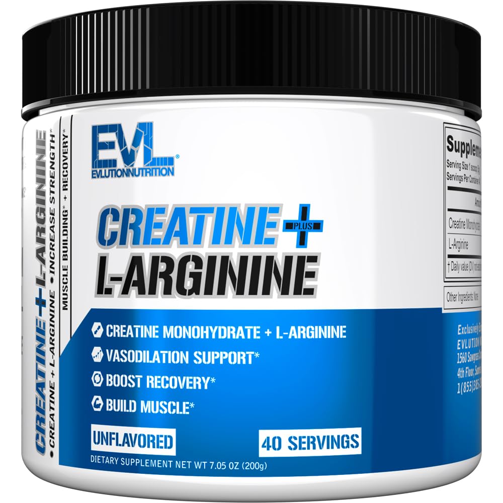 Evlution Créatine + L-Arginine 2500mg poudre en pot