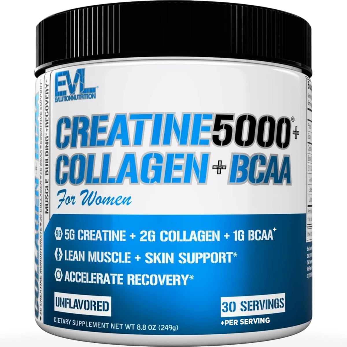 Evlution Creatine5000 Collagène BCAA 500g vue de face