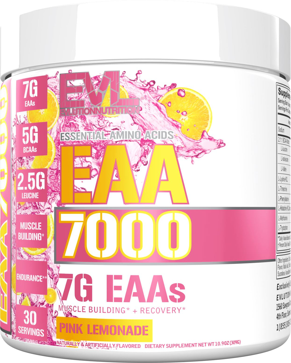 Evlution EAA Poudre Acides Aminés Essentiels 372g vue de face