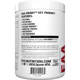 Evlution EAA Poudre d'Amino Acides Essentiels 390g étiquette