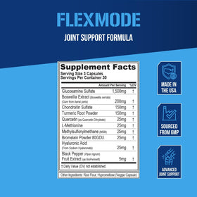 Evlution FlexMode complément articulaire 30 servings dos du packaging