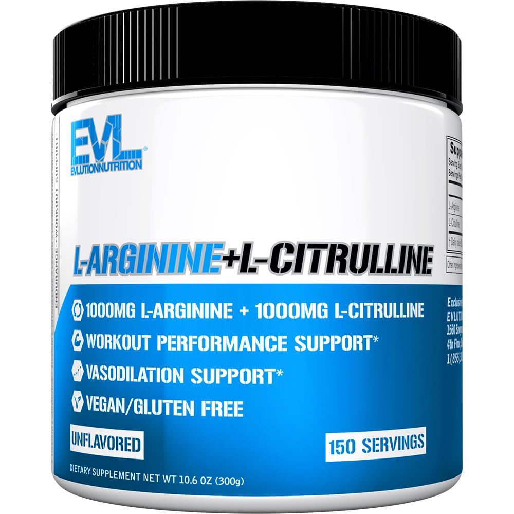 Evlution L-Arginine & L-Citrulline Poudre 150 Portions vue de face