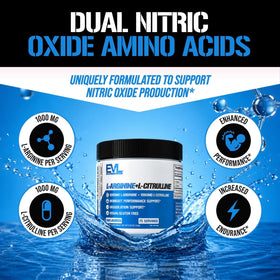Evlution L-Arginine & L-Citrulline Poudre avec cuillère de dosage