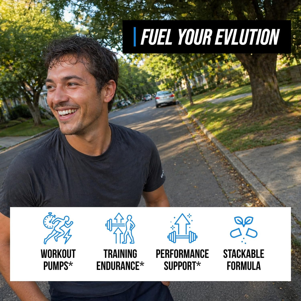 Evlution L-Arginine & L-Citrulline Poudre sur une table