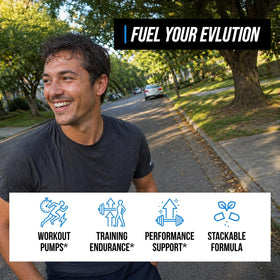 Evlution L-Arginine & L-Citrulline Poudre sur une table