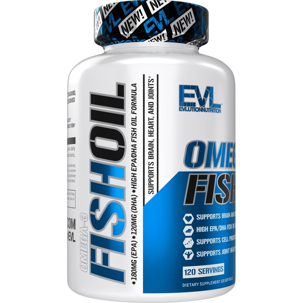 Evlution Omega 3 capsules sur une surface blanche