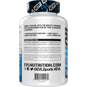 Evlution Omega 3 Huile de Poisson dans un emballage de 120 capsules