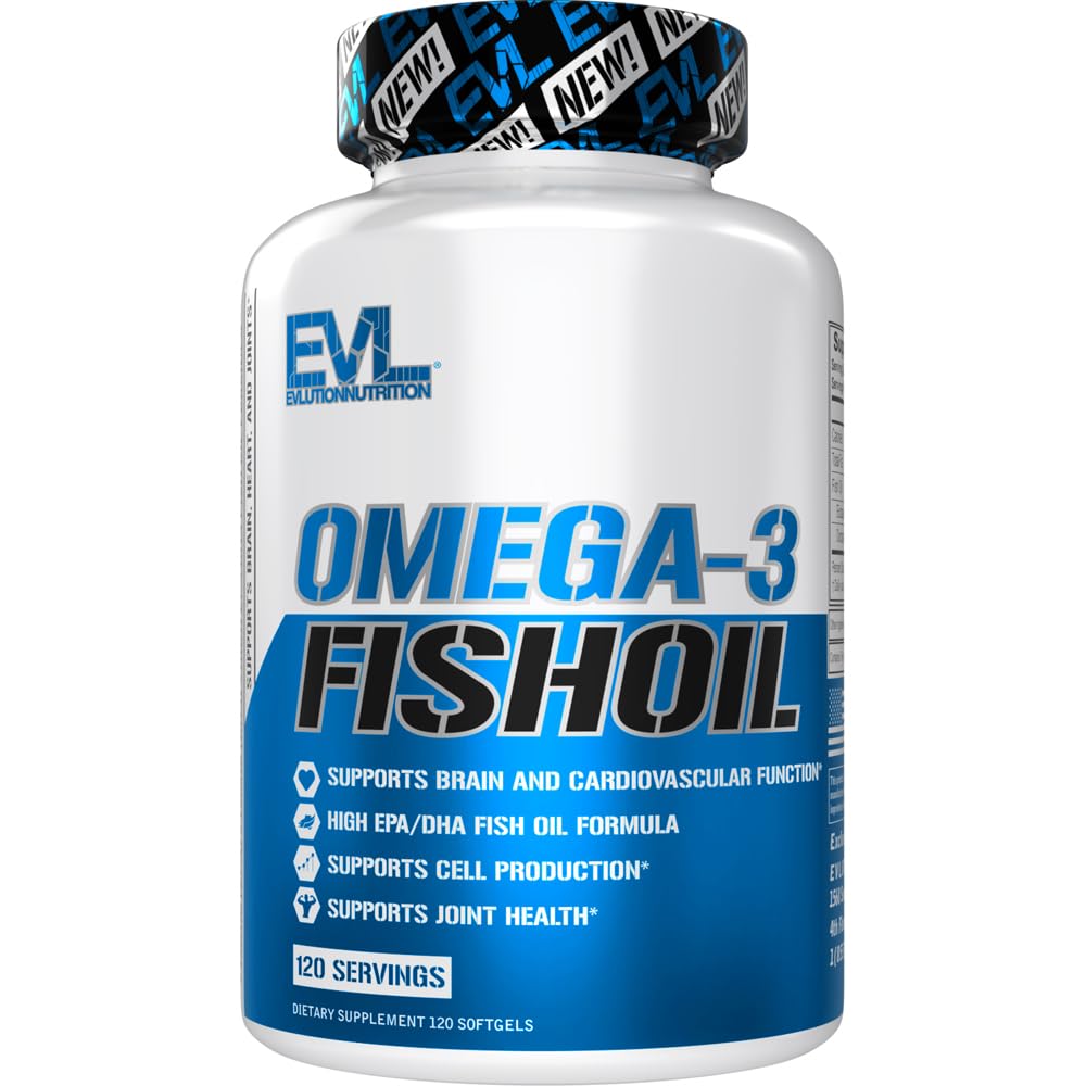 Evlution Omega 3 Huile de Poisson en capsules avec saveur agrumes