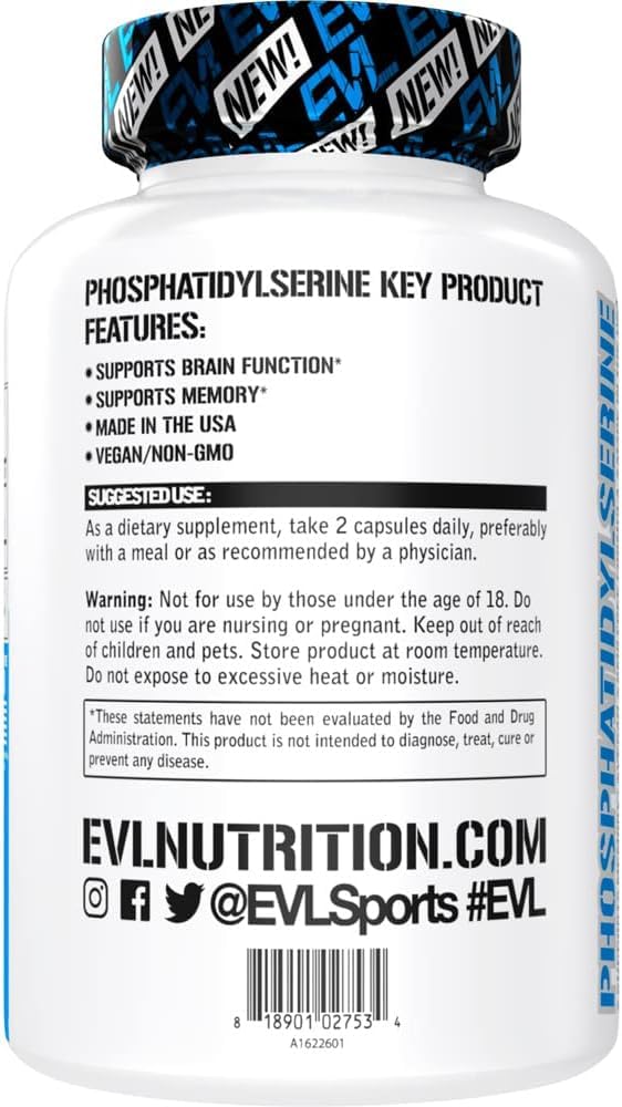 Evlution Phosphatidylserine 300mg pack sur une table