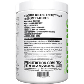 Evlution Poudre Énergétique Stacked Greens 322g dans un smoothie