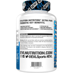 Evlution Probiotiques capsules ouvertes montrant la taille