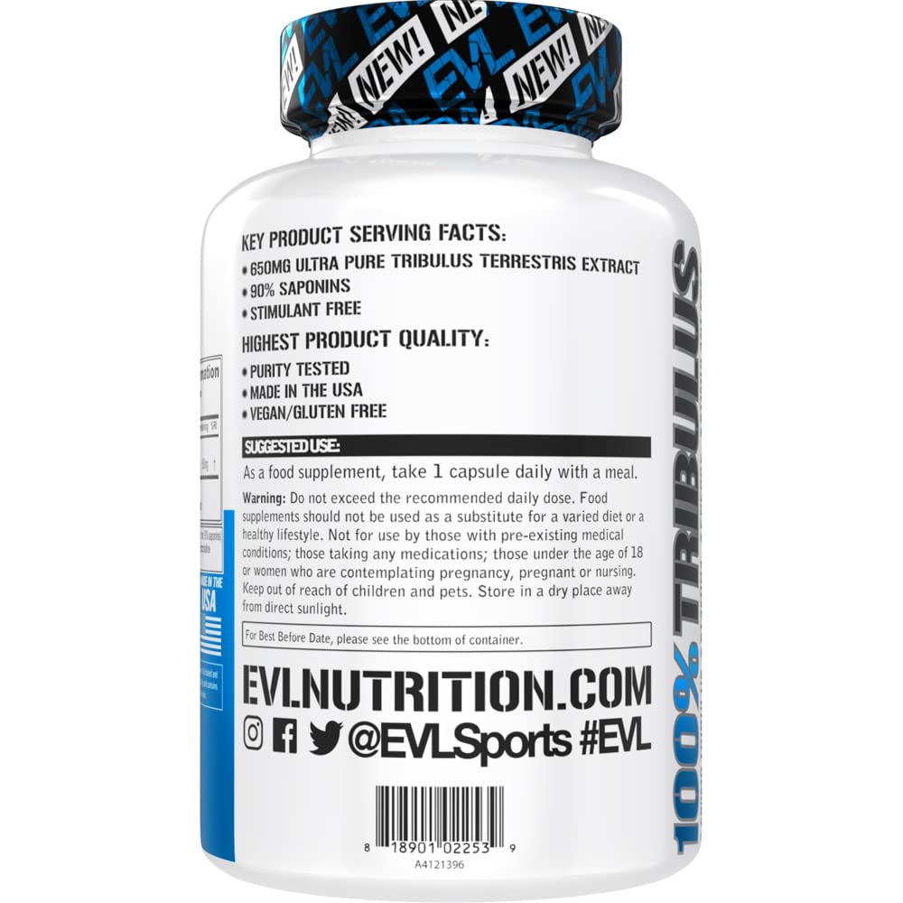 Evlution Pure Tribulus Terrestris capsules close-up