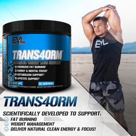 Evlution Trans4orm Poudre en scène sportive avec des haltères