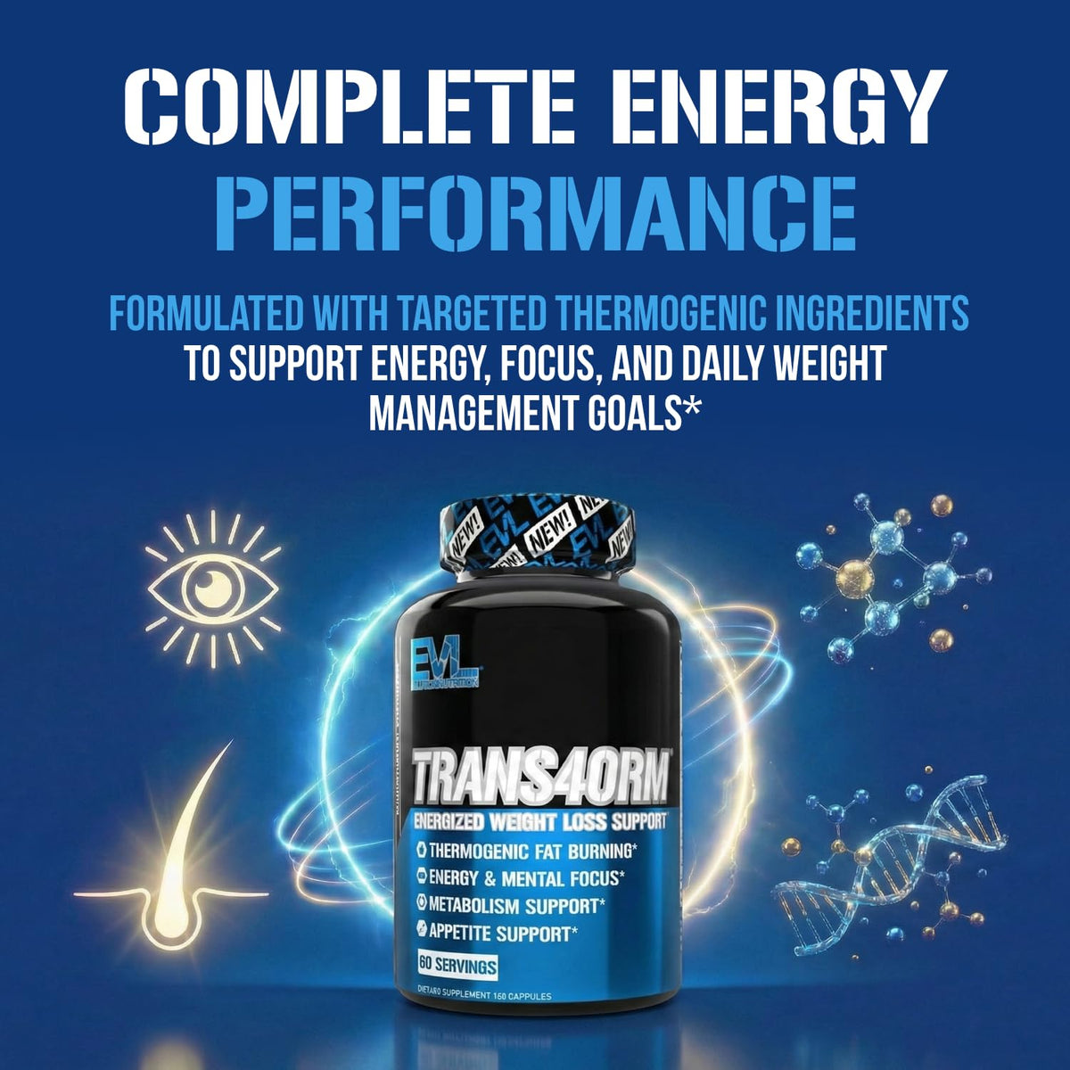 Evlution Trans4orm vue arrière avec informations nutritionnelles