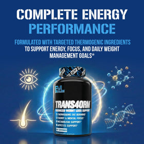 Evlution Trans4orm vue arrière avec informations nutritionnelles