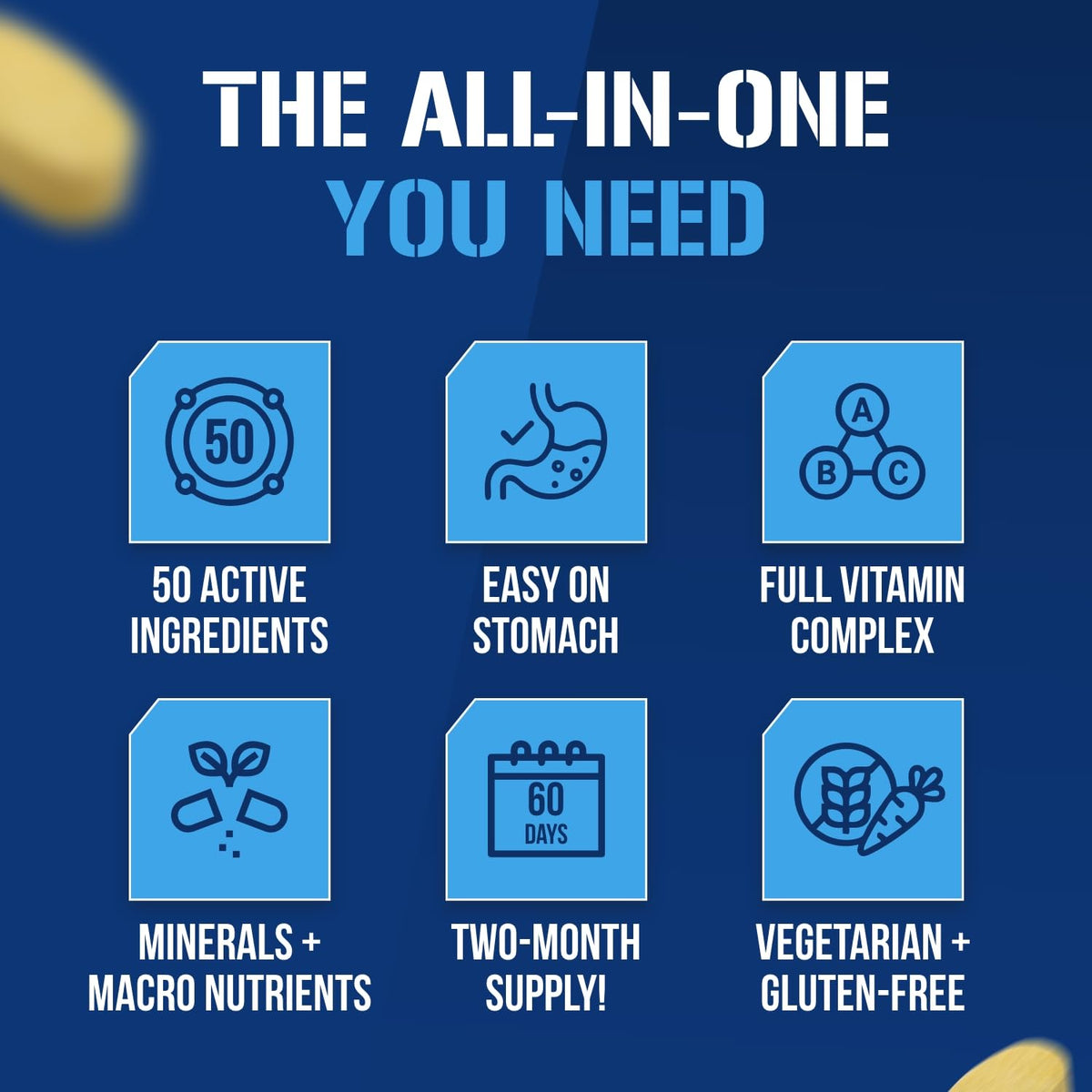 Evlution Vitamode multivitamines pour hommes 60 servings arrière