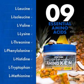 Evogen Amino K.E.M. EAA & BCAA 30 servings side view