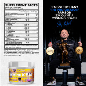 Evogen Amino K.E.M. EAA & BCAA BlackBerry Lemonade nutritional information