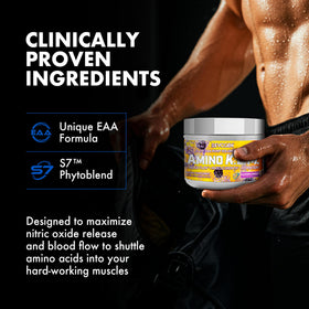 Evogen Amino K.E.M. EAA & BCAA BlackBerry Lemonade side view