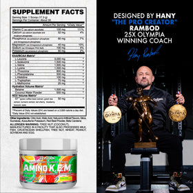 Evogen Amino K.E.M. EAA & BCAA poudre dans un verre