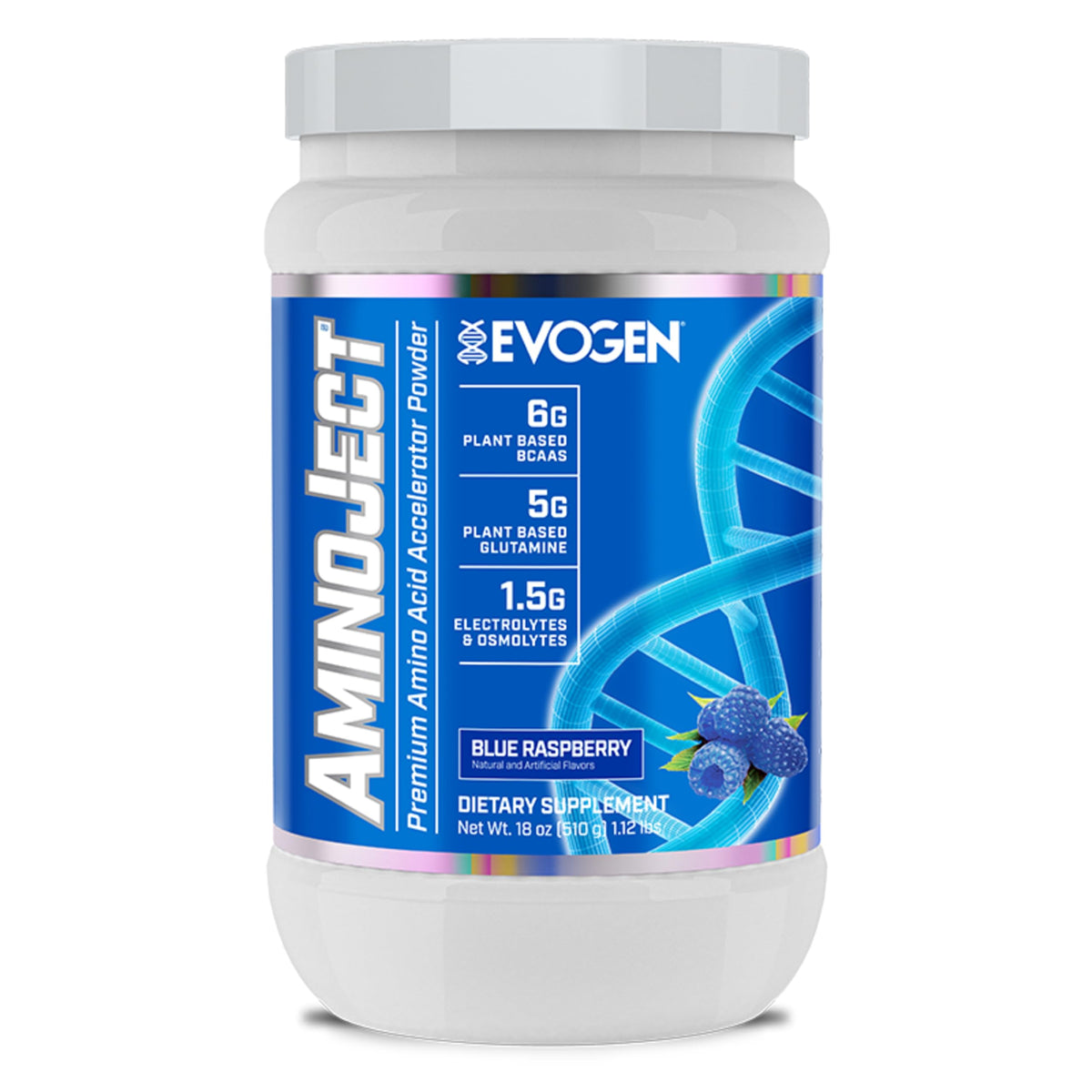 Evogen AminoJect Formule de Récupération Framboise Bleue - vue avant