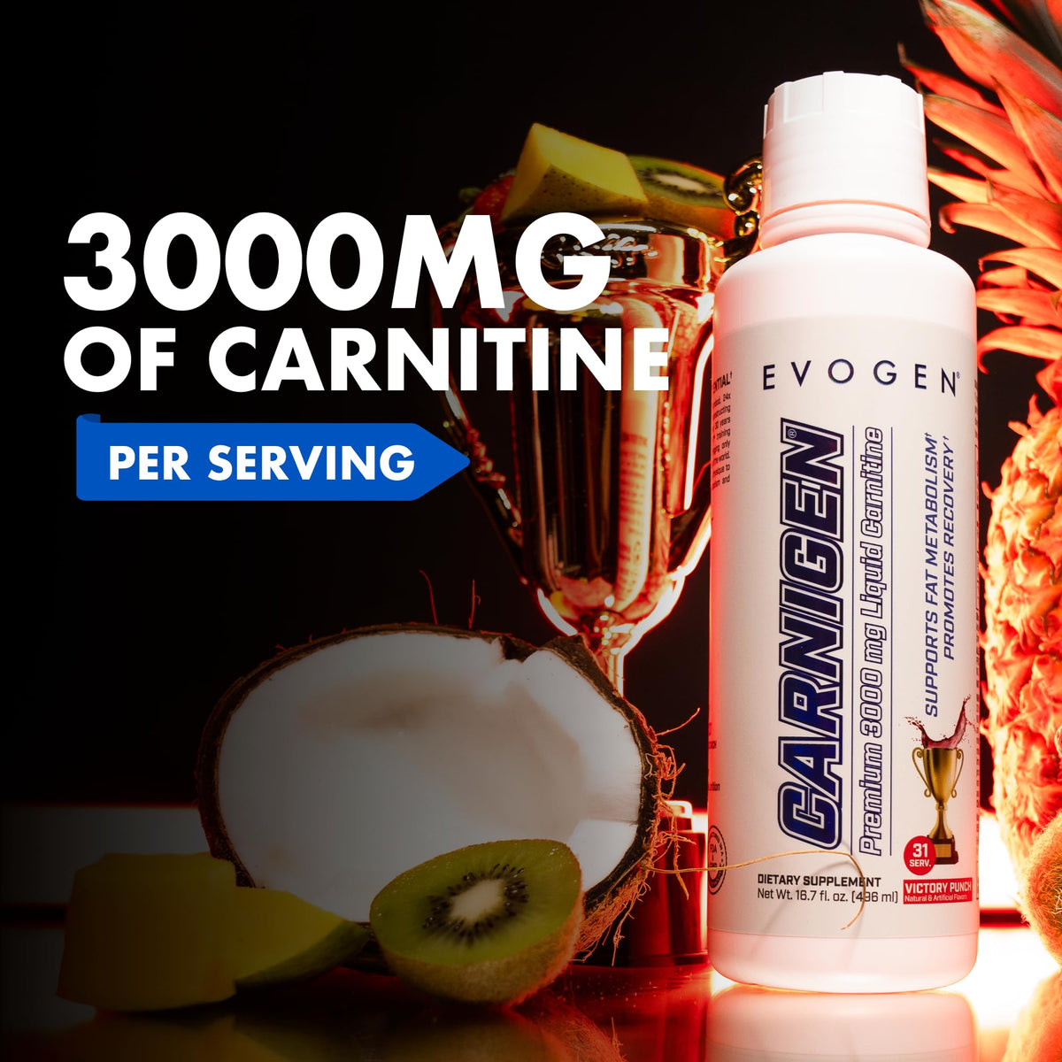 Evogen Carnigen Liquide 3000 mg Acétyl-L-Carnitine en milieu sportif
