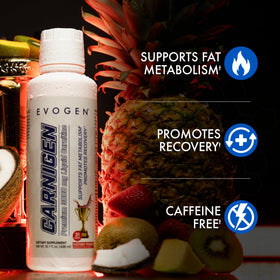 Evogen Carnigen Liquide 3000 mg Acétyl-L-Carnitine étiquette détaillée