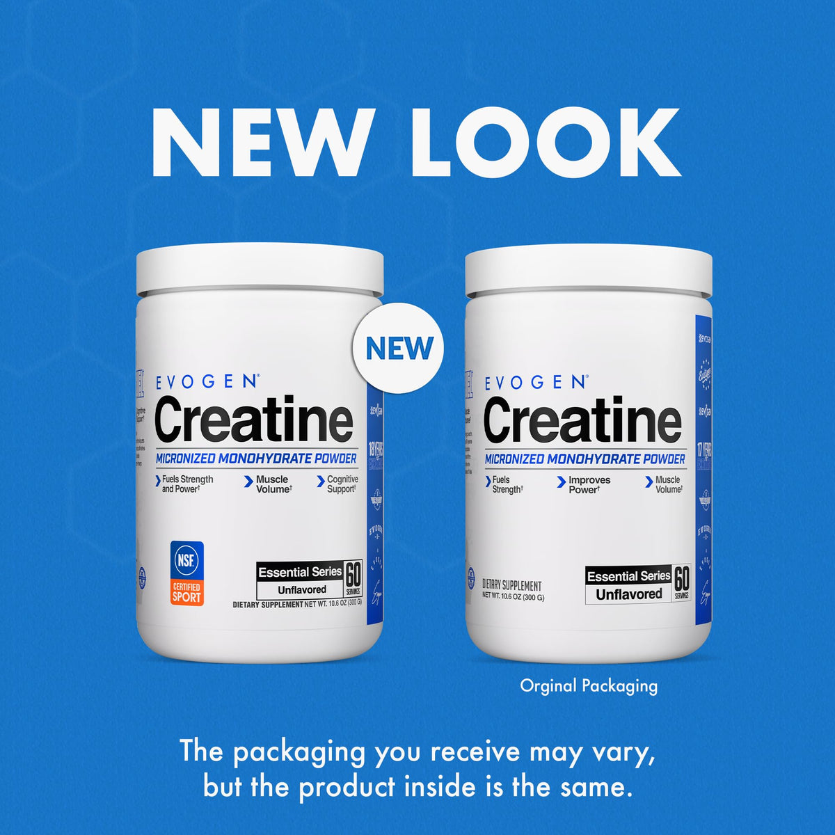 Evogen Créatine Monohydrate Micronisée 372g étiquette et informations