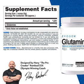 Evogen Glutamine Poudre Non Aromatisée 372g avec cuillère doseuse
