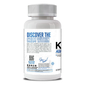 Evogen KSM-66 Ashwagandha 600mg capsules avec un verre d'eau