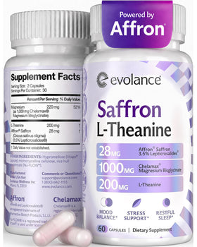 Evolance Complément Alimentaire Saffron 28mg bouteille vue de face
