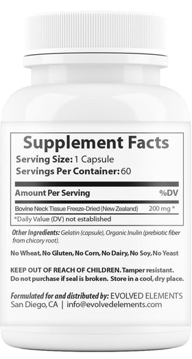 Evolved Elements Thyroid capsules ouvertes montrant la taille
