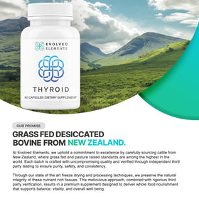 Evolved Elements Thyroid emballage avec description des ingrédients