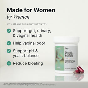 Evvy Probiotique 3-en-1 présentation des capsules sur fond blanc