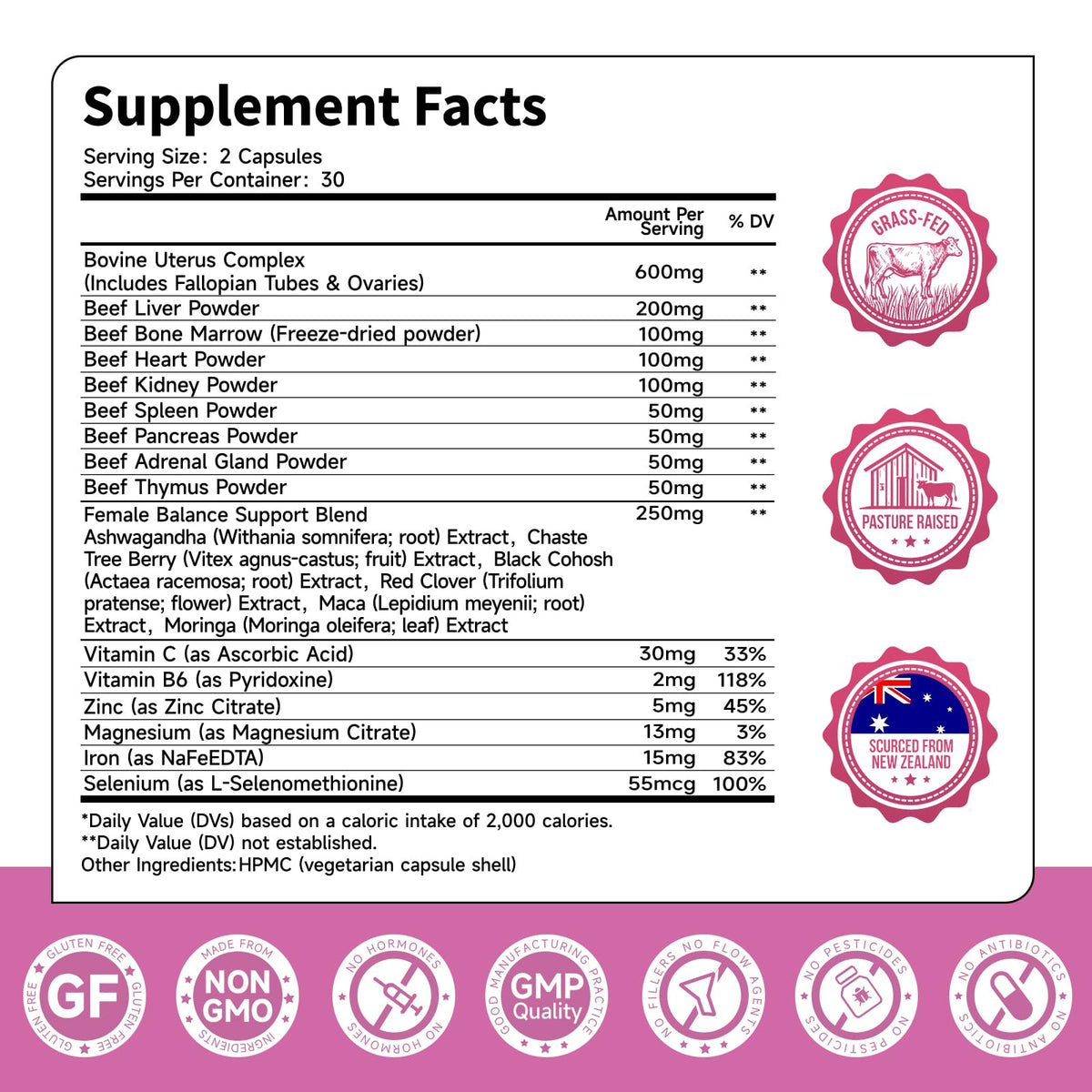 Ewecxine Complément Alimentaire Organes de Bœuf 120 Capsules avec des herbes