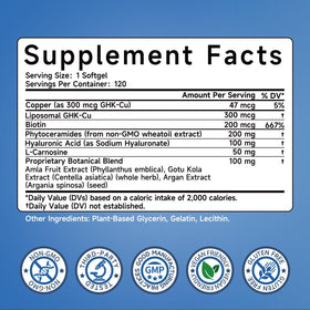 Ewecxine GHK-Cu 300 mcg gélules molles en gros plan