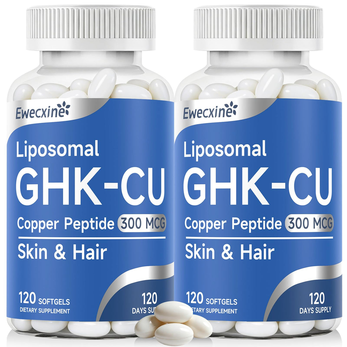 Ewecxine GHK-Cu 300 mcg gélules molles vue de face